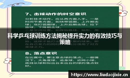 科学乒乓球训练方法揭秘提升实力的有效技巧与策略